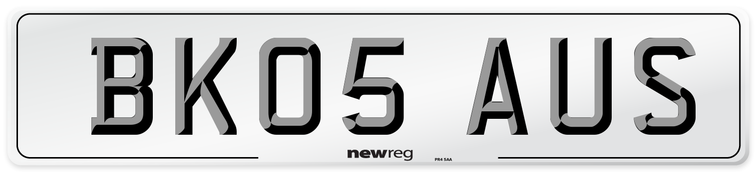 BK05 AUS Number Plate from New Reg